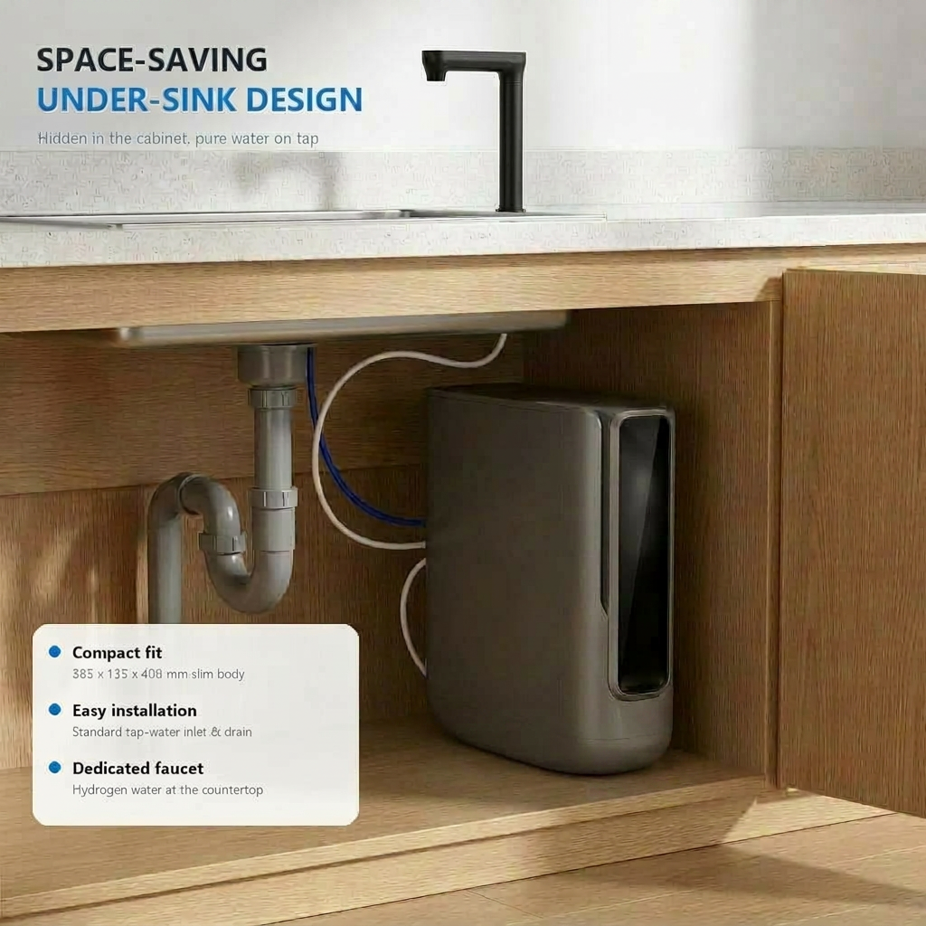 Aquazelo Stream H2 – Under-Sink Reverse Osmosis System with Hydrogen Water Generator