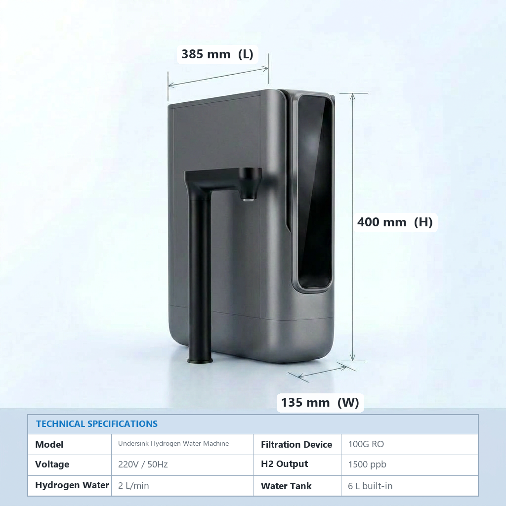 Aquazelo Stream H2 – Under-Sink Reverse Osmosis System with Hydrogen Water Generator